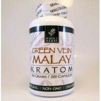 Whole Herbs - Green Vein Malay Capsules - Natural | Non-GMO | Organic (250ea)